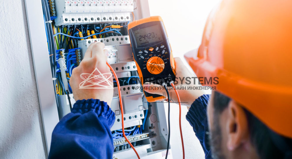 Electrician,Installing,Electric,Cable,Wires,And,Fuse,Switch,Box.,Multimeter