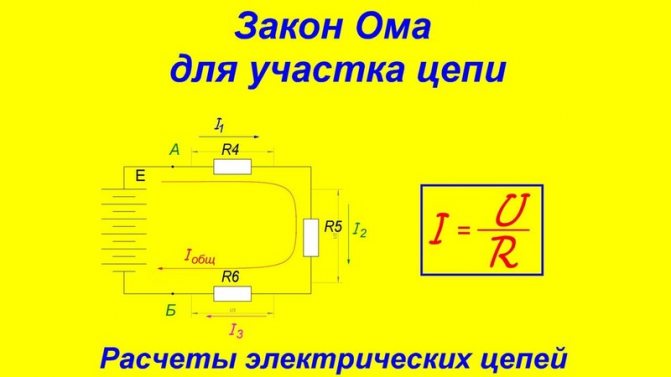 Закон Ома для участка цепи
